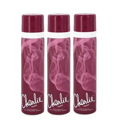 3 X Charlie Body Spray Touch 75ml • £7.99