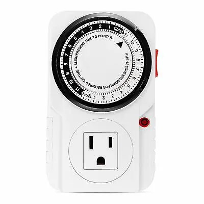 IPower 24-Hour Plug In Mechanical Programmable Electric Outlet Timer Grounded • $10.99