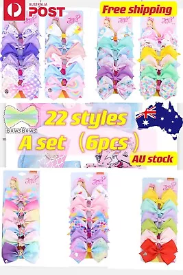 6pcs Signature For Jojo Siwa Bows Girls Fashion Hair Accessories Party Gift • $11.99