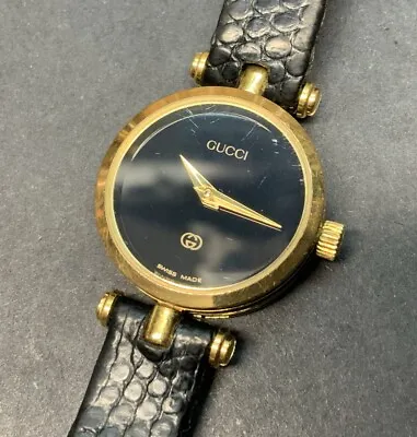 Vintage Gucci Sherry Line Swiss Made 21.5mm Ladies Watch Working  • $225