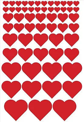 118 Love Hearts Vinyl Decal / Stickers Glasses Craft Projects Reward Chart Etc.. • £3.25