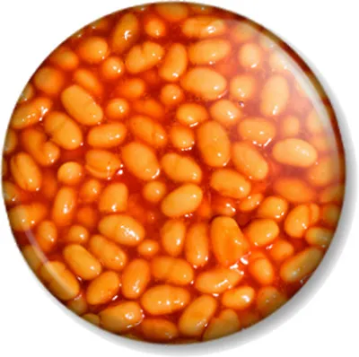 Baked Beans 25mm 1  Pin Button Badge Fart Humour Breakfast Funny Image Heinz Pic • $1.22