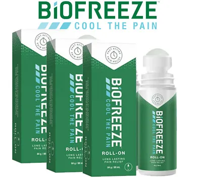 £34.55 • Buy 3 X Biofreeze Pain Relieving Roll-ON 84g