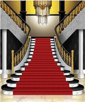 GRAND ENTRY STAIRCASE Scene Setter AWARDS Party Wall Backdrop Mural 5' By 6' • £14.59