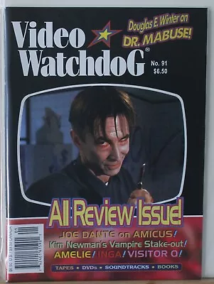 Video Watchdog Magazine No.91 Joe Donte /Kim Newman /Amelie • $6.95