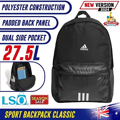 Adidas 27.5L Classic Badge Of Sport Backpack - Black/White • $50.97