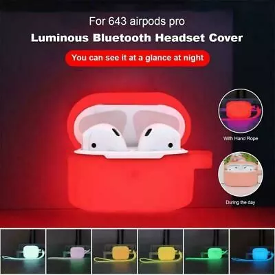 $8.59 • Buy Luminous Airpods Pro Case Soft Silicone Shockproof Slim Protective Cover Apple