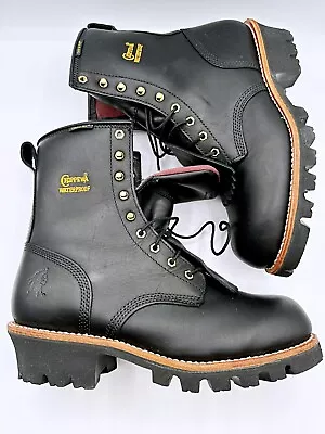 Chippewa Boots Mens (size 11.5 Wide) Black Logger 8  Insulated Waterproof 73051 • $148