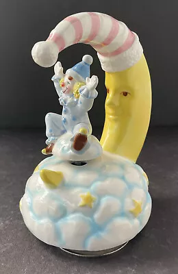 Vintage Schmid Music Box  Plays  When You Wish Upon A Star - Moon - Clown - Rare • $50