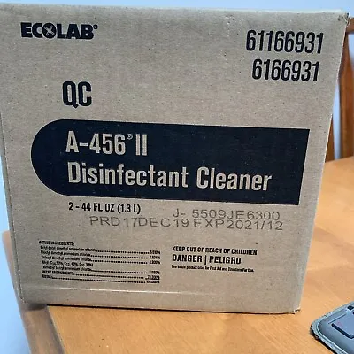 Ecolab QC A456 II Disinfectant Cleaner (2) 1.3L 61166931 Exp 2021 • $24