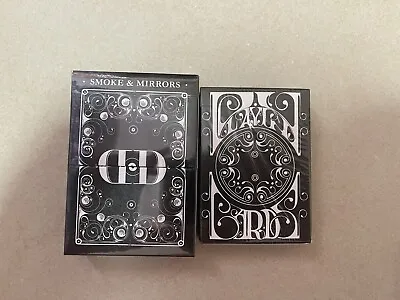Dan And Dave Smoke And Mirrors Playing Cards V8 Black Set (2 Decks Total) Sealed • $106.66