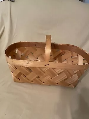 Vintage Wooden Harvest Basket • $12