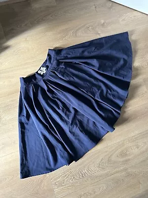 Collectif Navy Swing Skirt Size 14 • £12