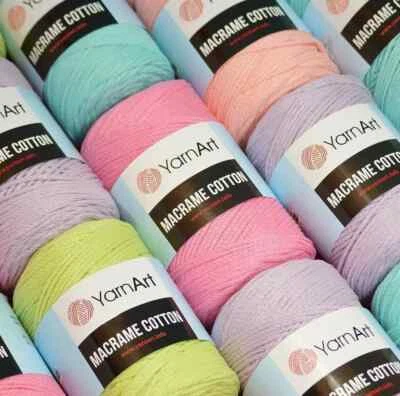 £4.99 • Buy 1 Full Roll 2mm YarnArt Macrame Cotton Cord Braided String Rope Craft DIY 