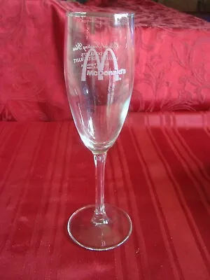 1988 McDonalds Official Official Toasting 8oz Champagne Flute 10000 Restaurant • $5