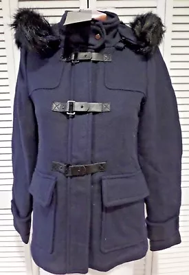 NWT Womens Vero Moda Lindsay Wool Jacket Coat Blazer Navy Blue Size XS MSRP $169 • $14.99
