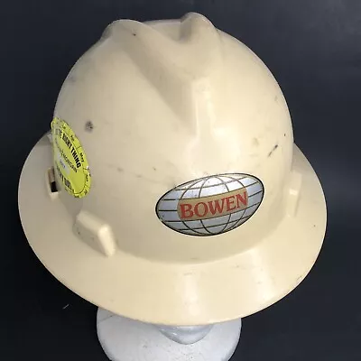 Vintage MSA Protective Hard Hat V-Gard Liner Construction Beige Medium Bowen • $15