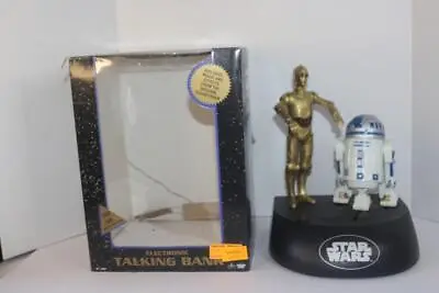 STAR WARS C-3PO & R2-D2 ELECTRONIC TALKING BANK NIB 1995 ONE OWNER  Pre-owned • $10