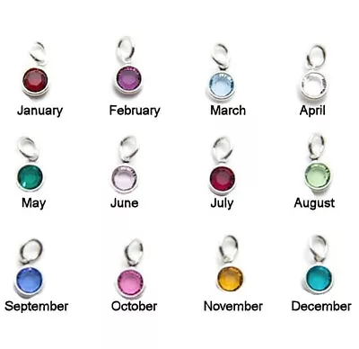 10 Crystal Drop Birthstones Choose Your Month 6mm With Jump Rings - MT286MONTH • $7.99