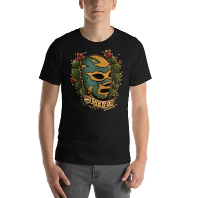 Lucha Libre Mexican Wrestling Mask Traditional Tattoo Shirt Latin Hispanic Inked • $19