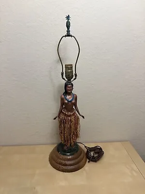 Vintage Hawaiian Hula Girl Lamp Custom HandMade In Hawaii Great Condition • $2200