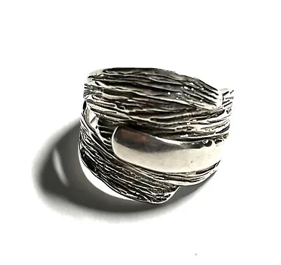 Hagit Gorali Sterling Silver 925 Organic Ring Sz 8 Made In Israel Hg • $64