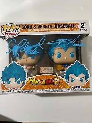 Signed Goku Vegeta Baseball Funko 2 Pack Sean Schemmel Chris Sabat JSA W/ Armor • $275