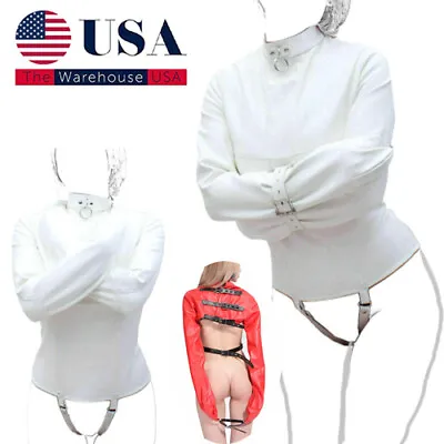 $39.99 • Buy US Straight Jacket Restraint  Asylum Armbinder Costume Body Harness M/L Size