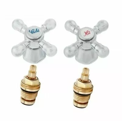 Traditional Metal Tap Reviver Kit 1/2  Replacement Tap Heads • £14.99