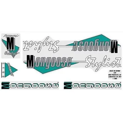 Mongoose - 1988 Stylist Freestyle Decal Set - RED Frame - Old School Bmx • $55