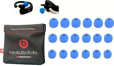 18 BLUE Earbuds Eargels For Powerbeats-PRO With NON-charging Carrying Pouch • $12.55