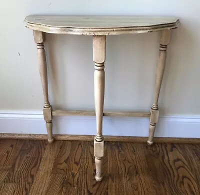 Vintage Farmhouse Wooden Off White Shabby Chic Accent Table 22 X 10.75 X 22.5  • $135