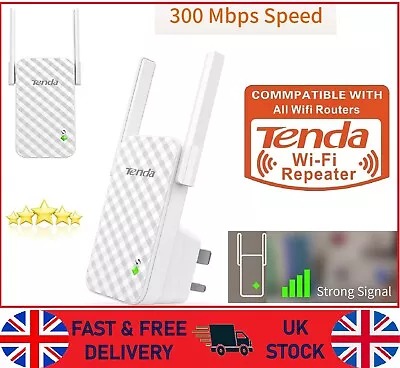 WiFi Booster Wireless Signal Extender Internet Router Repeater Tenda N300 UK • £13.21