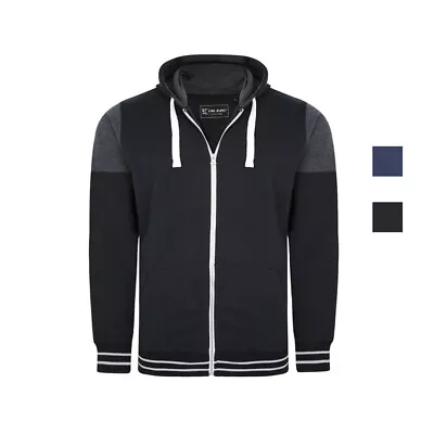 KAM Men’s Zip Up Hoodie Classic Long Sleeve Jacket With Contrast Design 2XL-8XL • $34.55