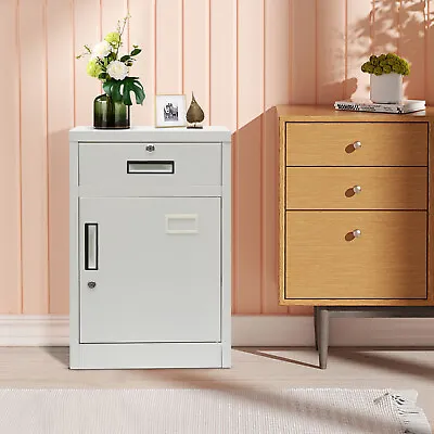 Filing Cabinet For Office Metal With Lock Vertical File Storage Cabinet W/Drawer • $79