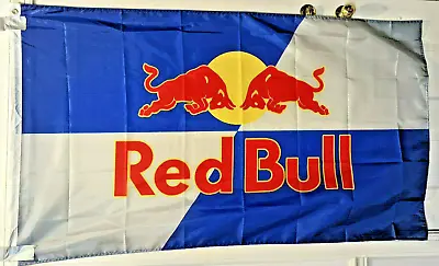 Red Bull Logo Flag Banner 3x5 Ft Mancave Garage Flag MX/SX • $13
