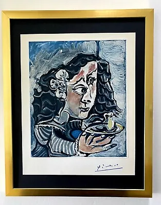 $129 • Buy Pablo Picasso+ Original 1969 + Signed + Hand Tipped Color Plate Maids Of Honor