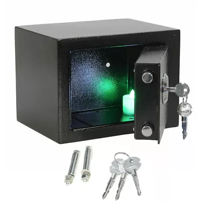 4.6L Fireproof Safe Security Office Home Cash Deposit Money Box Safety Metal UK • £26.47