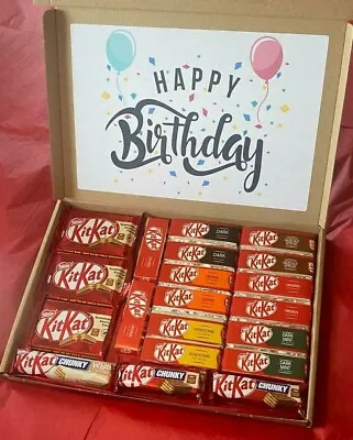 Personalised KitKat Chocolate Gift Hamper Birthday Best Friend Fathers Day Box • £6.49