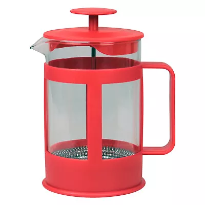 800ml Red French Press Coffee Maker Glass Cafetiere Plunger Coffee Press • £9.50