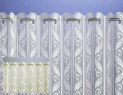 Lace Pleated Vertical Blind Cream Or White Corsica Choice Of Sizes • £8.69