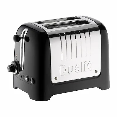 £68.90 • Buy Dualit 2 Slice Lite Toaster 36mm Extra Wide Slots High Gloss 1100W Black - 26205