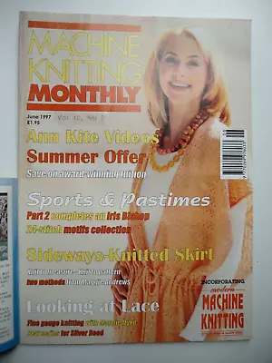 £3 • Buy Machine Knitting Monthly Magazine. Patterns/Charts/Adults/Kids/Toys  June 1997.