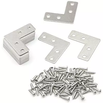 4 Holes Angle Plate Corner Brace Flat L Shape Repair Bracket Connector Fixing... • $18.39