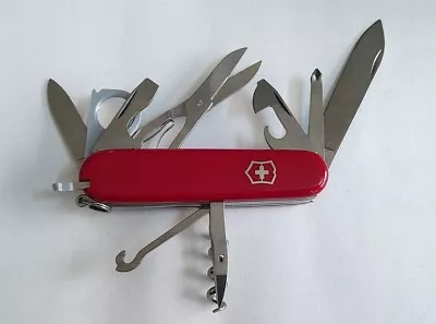 Victorinox - Explorer Red 91MM Swiss Army Pocket Knife - 12 Tools And Belt Pouch • $40