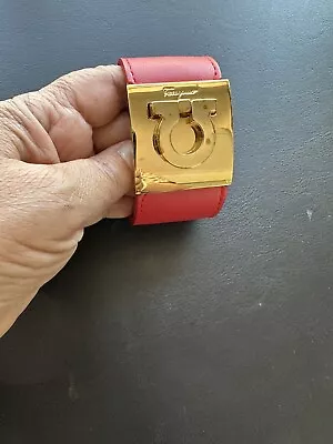Salvatore Ferragamo Leather Cuff Bracelet • $99