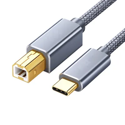 USB-C To USB-B 2.0 Cable For Nylon Epson HP Canon Brother Printer Scanner USA • $4.99