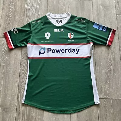 London Irish 2019 Away BLK Rugby Jersey Top Shirt Size M • £0.99