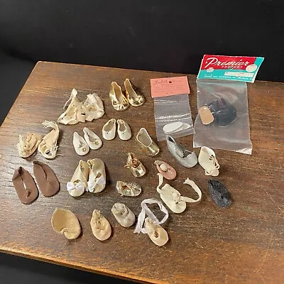 Vintage Antique Doll Shoe Lot Old Shoes PRIORITY MAIL • $27.99