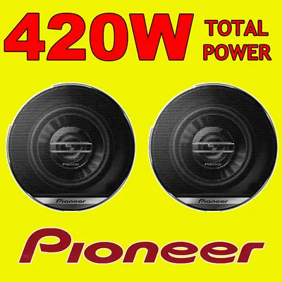 PIONEER 420W TOTAL 4 INCH 10cm 2-way CAR DOOR/SHELF COAXIAL SPEAKERS NEW PAIR • £24.95